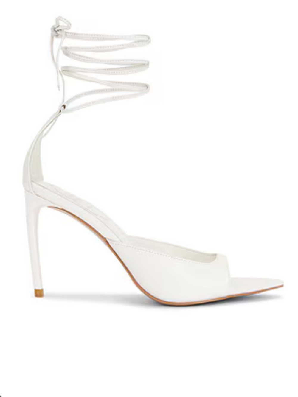 Michael Costello Revolve White Women's Pointed Toe Lace-Up Heels New 8.5